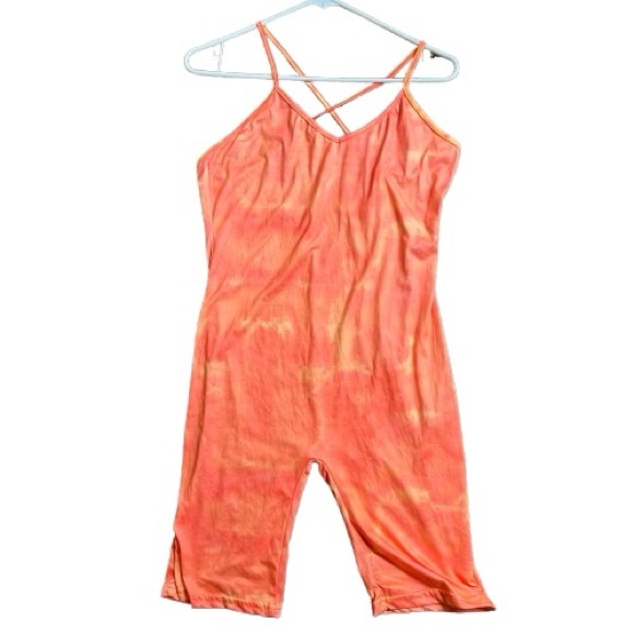 TRUE ROCK‎ Orange Romper Size Large - Picture 1 of 4
